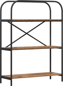 vidaXL Raft pentru cărți Lemn vechi 80 x 30 x 109 cm Lemn compozit