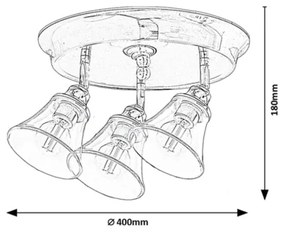 Spot pentru baie ANTOINE 3xE14/40W/230V IP44 Rabalux 3210