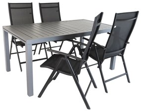 Set de grădină Rosalio - 4 locuri, negru