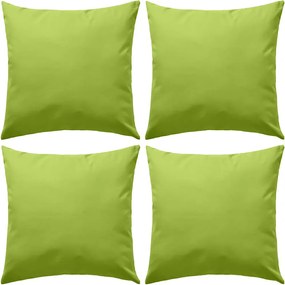 vidaXL Perne de exterior, 4 buc., verde măr, 45 x 45 cm