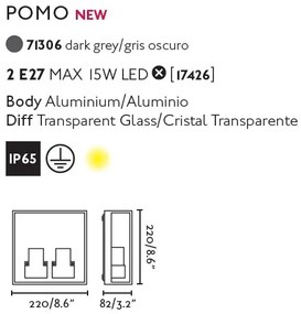 Aplica de perete pentru exterior stil clasic IP65 POMO