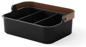 Organizator de baie negru din plastic reciclat Bellwood – Umbra