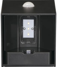 Retlux-LED Aplica solară de perete cu senzor LED/1W/3,7V 1200 mAh IP44 neagră