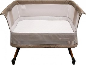 Patut copii transformabil in balansoar bebe Baby Care™ Babies , design modern, Co-Sleeper , dimensiuni 84X78X50 cm, 7 trepte de inaltime, saltea