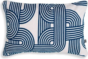 Perna decorativa design LUX Abacas albastru, alb