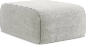 Taburet gri deschis cu tapițerie din chenille Lani – Makamii