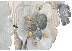 Decorațiune metalică pentru perete Mauro Ferretti Flowery, 119 x 60 cm