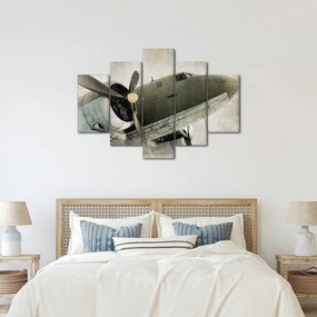 Tablou - Avion vechi cu elice (150x105 cm)