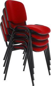 Scaun de birou, roşu, ISO NEW