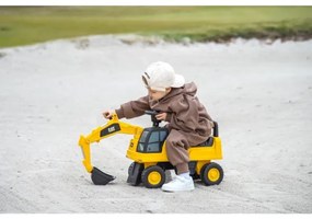 Excavator fără pedale pentru copii CAT galben/negru