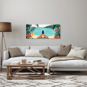 Tablou - Yoghiniță pe plajă (120x50 cm)