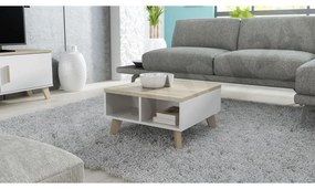 Măsuță de cafea Solara -60 (Alb mat briliant + stejar sonoma). 1058272