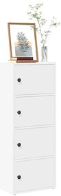 vidaXL Bibliotecă albă 40x24x102 cm din lemn prelucrat