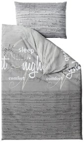 Lenjerie de pat din bumbac gri GREY DREAM Dimensiune lenjerie de pat: 70 x 90 cm | 140 x 200 cm