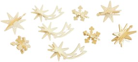 Ornamente de Crăciun din lemn Sky treasures, set 9 buc.