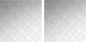 vidaXL Trepte Pătrat 2 pcs Argintiu 50 x 50 cm Aluminiu