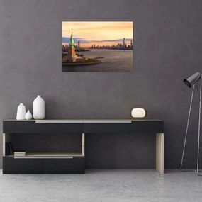 Tablou pe sticlă - Orașul New York (70x50 cm)