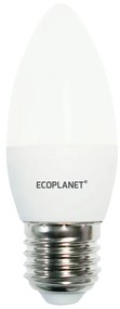 Set 10 buc - Bec LED Ecoplanet lumanare C35, E27, 7W (60W), 630 LM, F, lumina rece 6500K, Mat Lumina rece - 6500K, 10 buc
