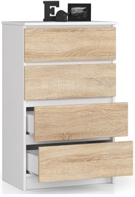 Comodă Kadir TYP2 (Alb + stejar sonoma). 1068831