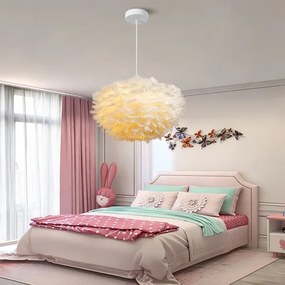 BRILAGI - Lustră suspendată pe cablu FEATHER 3xE27/40W/230V Ø 50 cm albă