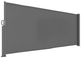 Outsunny Parasolar lateral extensibil opac cu suport de perete Acoperire 300x140cm Gri inchis | Aosom Romania