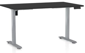 Masa inaltime reglabila OfficeTech B, 140 x 80 cm, bază gri, negru