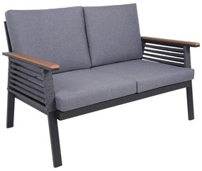 Set mobilier de grădină gri închis din aluminiu pentru 4 persoane Denia – Garden Pleasure