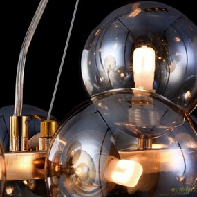 Lustra deosebita cu 25 de surse de lumina Dallas, auriu/ chihlimbar MYMOD547PL-25G