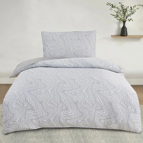 Lenjerie de pat din jacard Colorado gri, 140 x 200cm, 70 x 90 cm