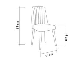 Set mobilier sufragerie Nidupo 6 (alb + marin + albastru) (pentru 2 persoane). 1093767