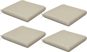 Outsunny Set de 4 perne pentru scaun, pad-uri pentru scaun 47 x 47 cm, umplutură groasă, rezistente la decolorare, bej | Aosom Romania