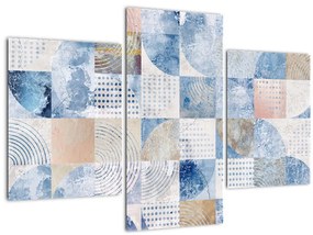 Tablou - figuri geometrice pe perete (90x60 cm)