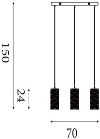 Lustra cu 3 pendule LED Modena
