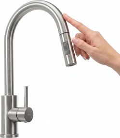 Baterie de bucătărie Rea Fresh Touch Brush Nickel