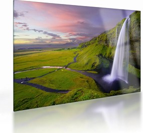Tablou pe sticlă cu cascade (70x50 cm)