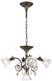 Candelabru cristal design lux LA BOHEME D-60cm 5L old patina