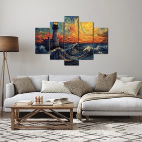 Tablou - Far în valuri (150x105 cm)