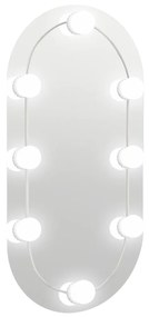 Oglinda cu lumini LED, 60x30 cm, sticla, oval 1, 60 x 30 cm, cu led