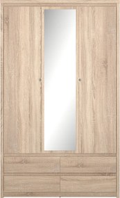 Dulap cu oglindă 3D4S, stejar sonoma, NORTY TYP 1
