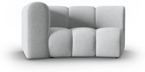 Modul pentru canapea Lupine in semicerc cu tapiterie din tesatura structurala, gri deschis