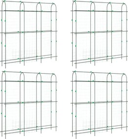 vidaXL Spaliere de grădină plante cățărătoare 4 buc. oțel, cu cadru U