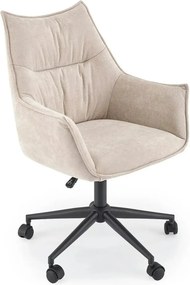 Scaun birou CLIO, bej/negru, stofa clasica/metal, 62x64x91/99 cm