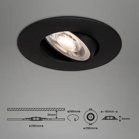 SET 3x plafonieră LED dimabilă pentru baie LED/4,9W/230V IP44 Briloner