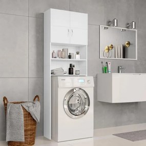 vidaXL Dulap mașina de spălat, alb, 64x25,5x190 cm, pal