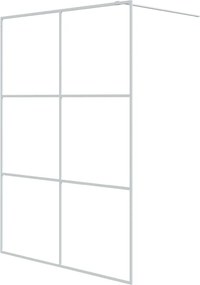 vidaXL Paravan duș walk-in, alb, 140x195 cm, sticlă ESG transparentă