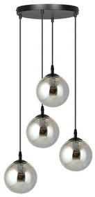 Lustră pe cablu COSMO 4xE14/10W/230V d. 40 cm negru/gri