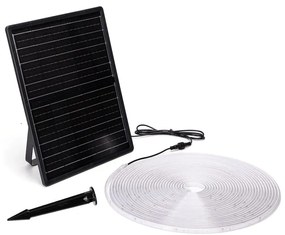 Bandă LED solară dimabilă LED/20W/3,2V 20 m 2700K IP65 + telecomandă
