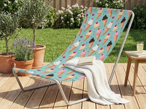 Sezlong de plaja pliabil SAND ICE CREAM, colorat