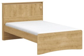 Pat Mocha 120x200 cm cu tablie pentru copii si adolescenti , eleganta naturala si design modern