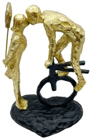 Statueta Cuplu, AMORE, Auriu, 25cm